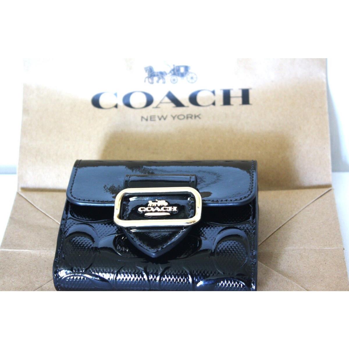 Coach Black Signature Wallet In Leather