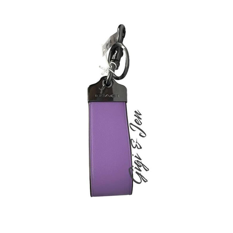 Coach Loop Key Fob Bag Charm Keychain Iris Purple