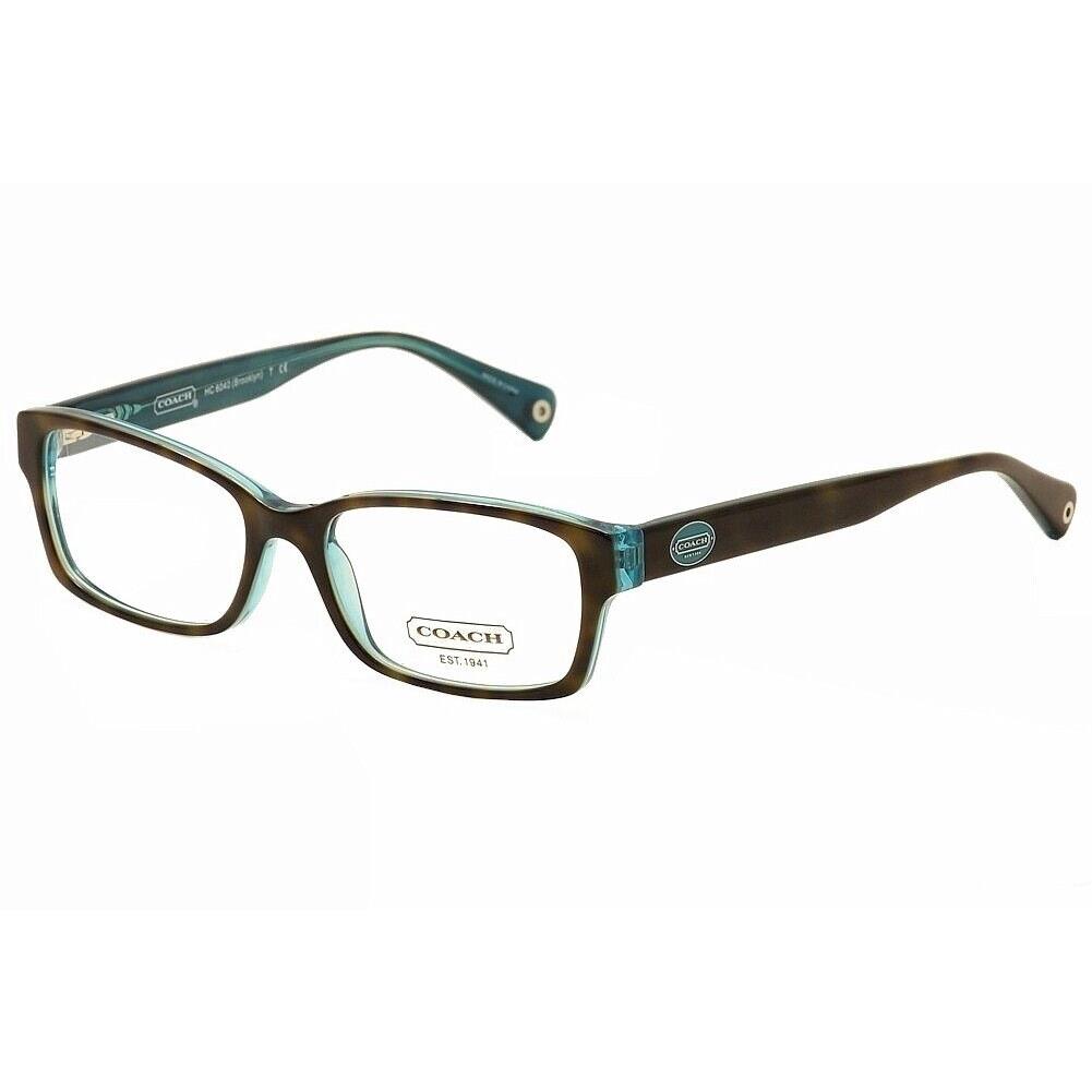 Coach Eyeglasses Brooklyn HC6040 HC/6040 5116 Tortoise/teal Optical Frame 50mm