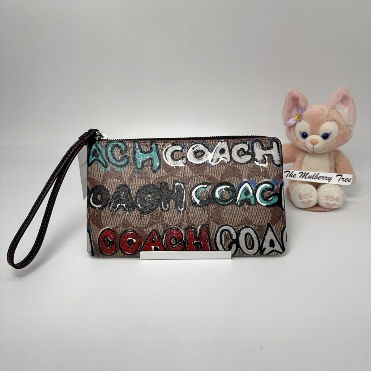 Coach X Mint + Serf Large Corner Zip Wristlet In Signature Canvas CM673