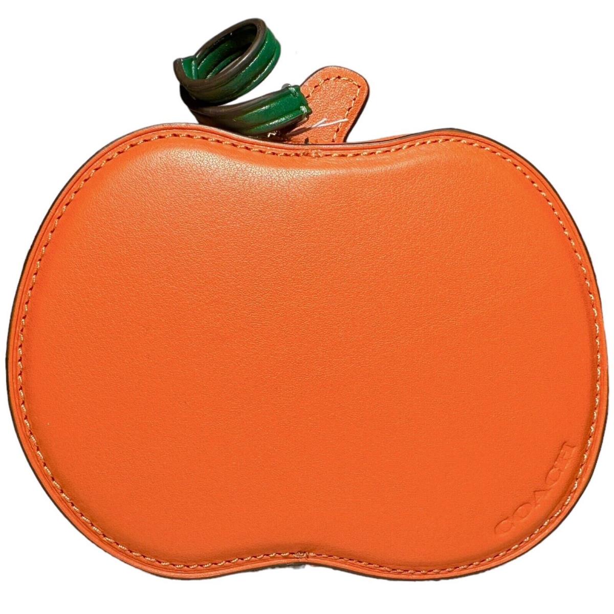 Coach Coin Case Pumpkin 5 x3.75 Purse Bag Orange Halloween