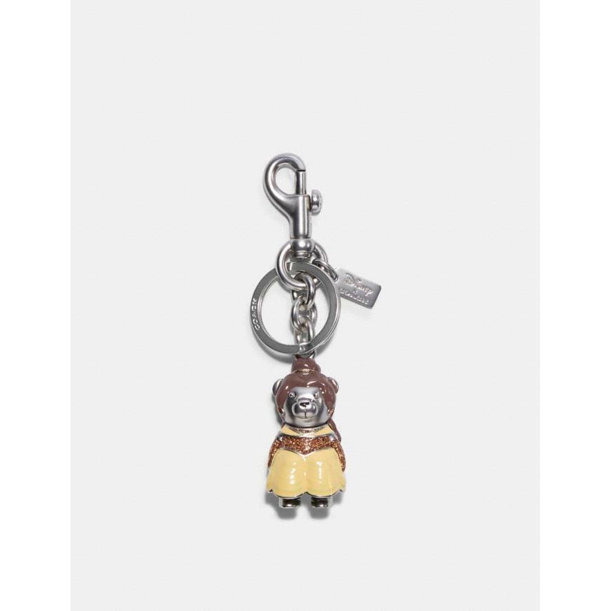 Disney X Coach Belle Bear Bag Charm Designer Bag Charm Yello Limited Edition