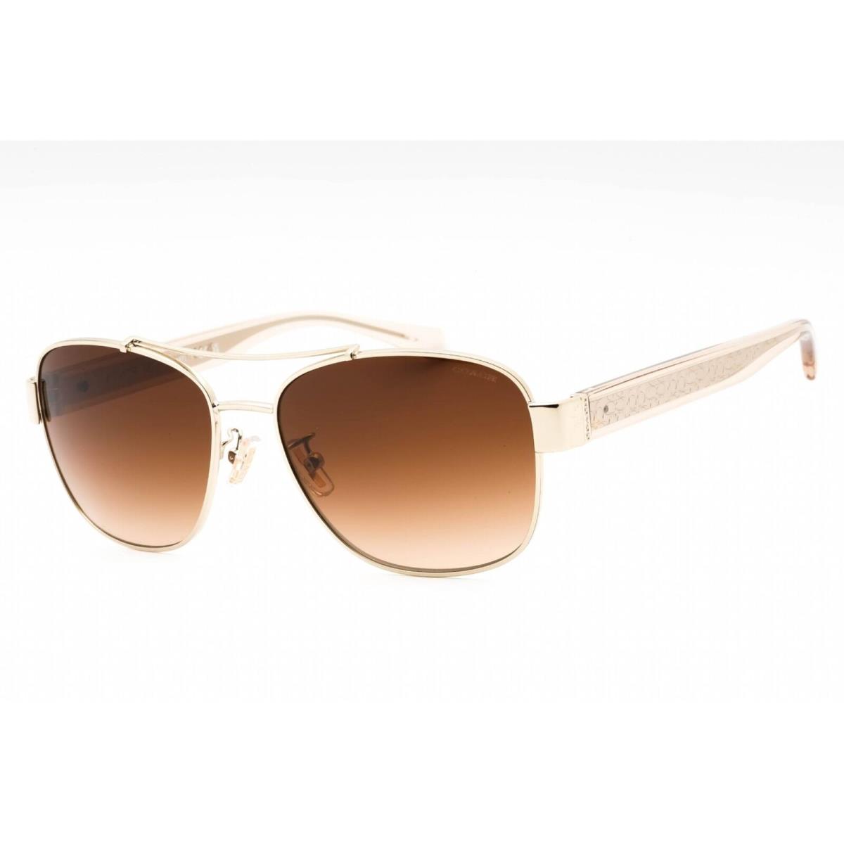 Coach Women`s Sunglasses Gold Metal Aviator Full Rim Frame 0HC7064 926513