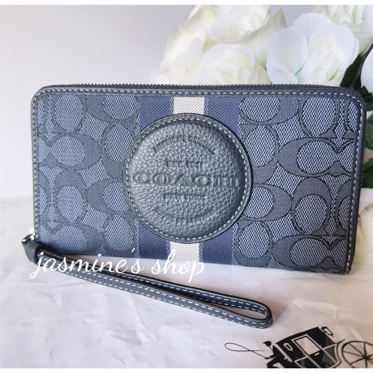 Coach Dempsey Large Phone Wallet In Signature Jacquard with Stripe c9073