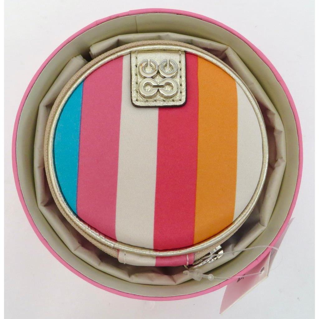 Coach Julia Legacy Striped Jewelry Case Box 61657B Rare Collector`s Item