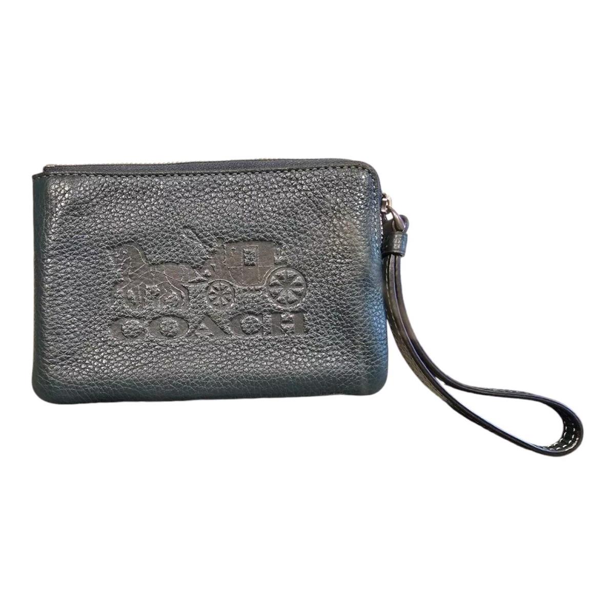 Coach Green/forest Leather Wallet with Zipper Women`s