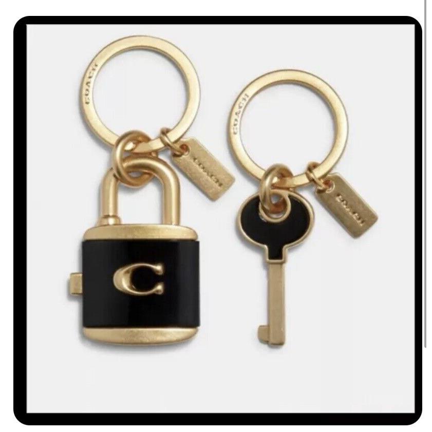 Coach Lock Key Purse Charm Key Fob/ Ring C1679