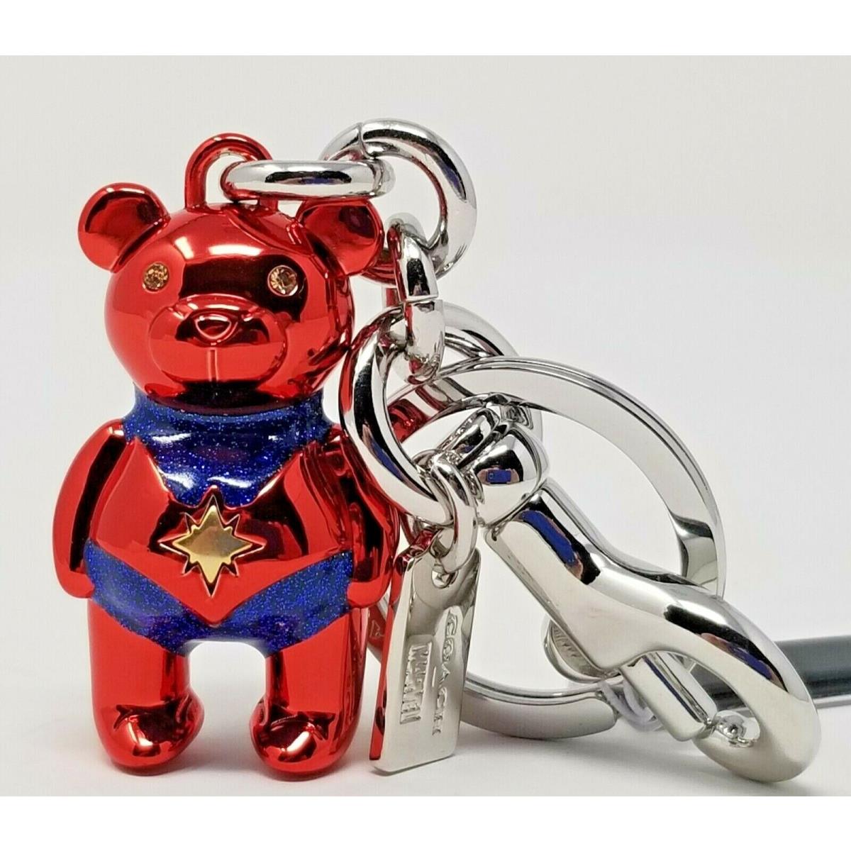 Coach Marvel Carol Danvers Bear Bag Charm Keychain Fob 2046