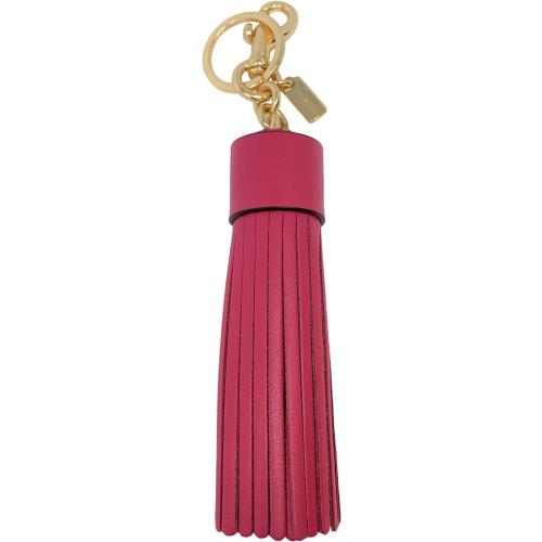 Coach Leather Tassel Bag Charm Key Fob C8220 Bold Pink