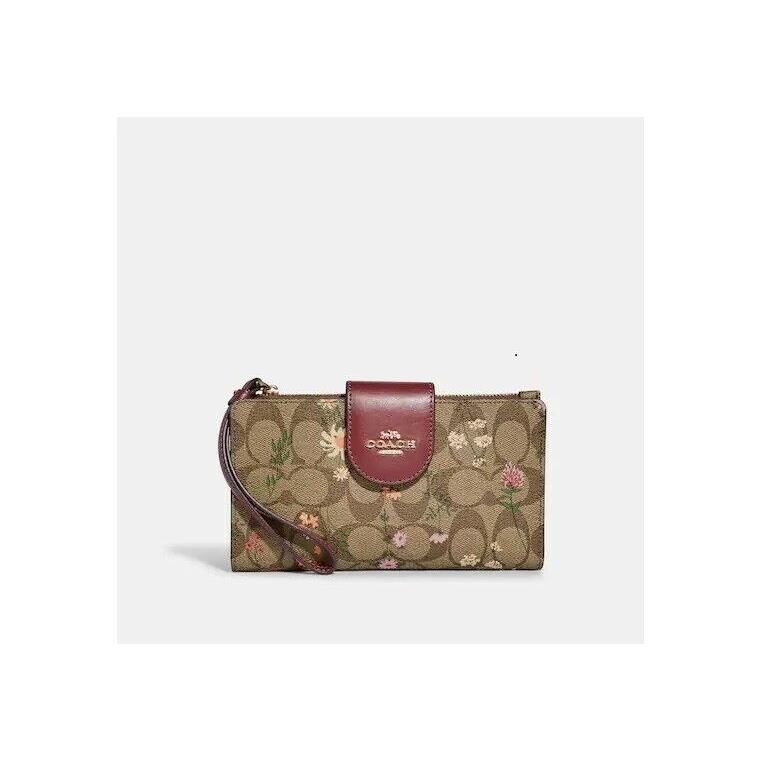 Coach - Tech Wallet In Signature Canvas with Wildflower Print C8729