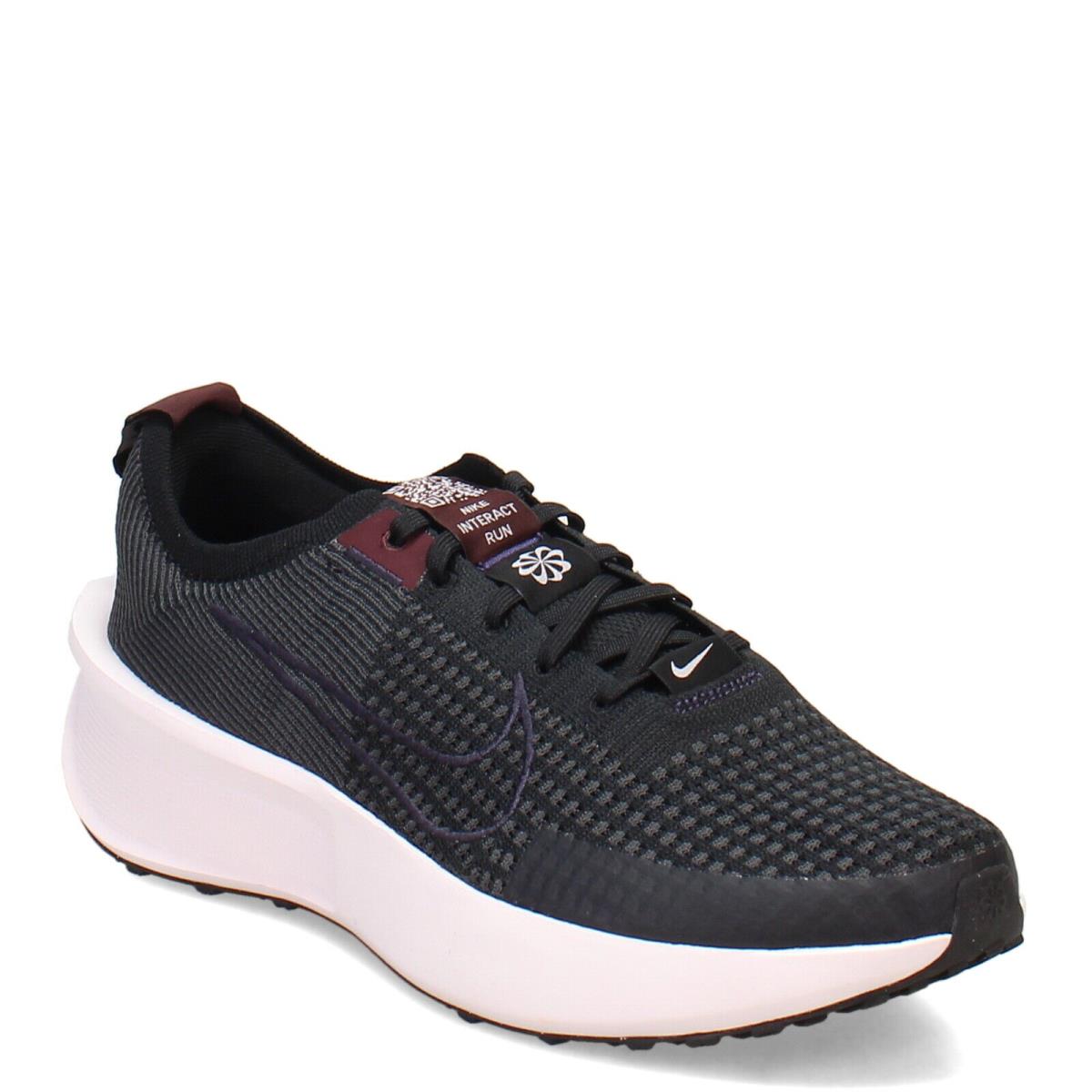 Women`s Nike Interact Run Running Shoe FD2292-002 Black/purple Synthetic