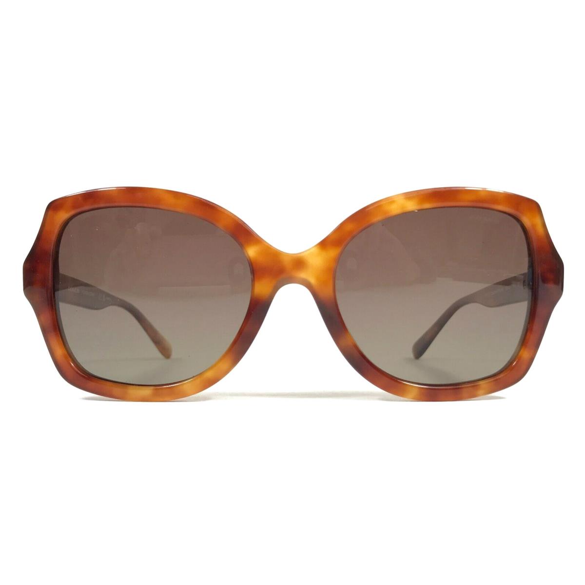 Coach Sunglasses HC8295 CR640 5774T5 Caramel Tortoise Square w/ Brown Polarized