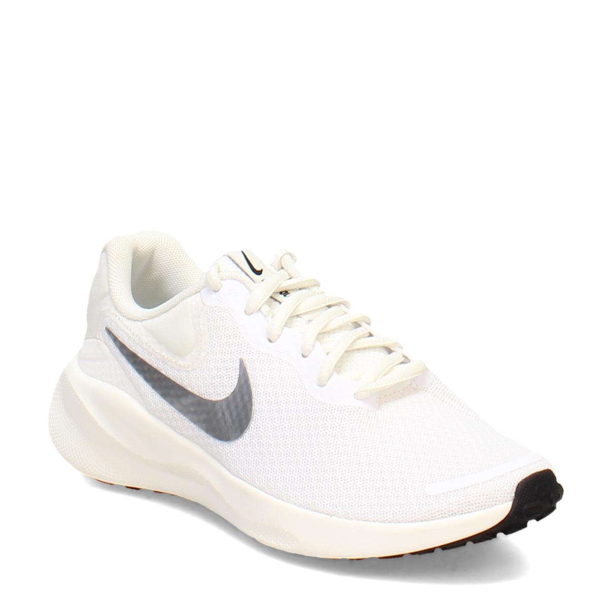 Women`s Nike Revolution 7 Running Shoe FB2208-101 White/metallic Silver Mesh