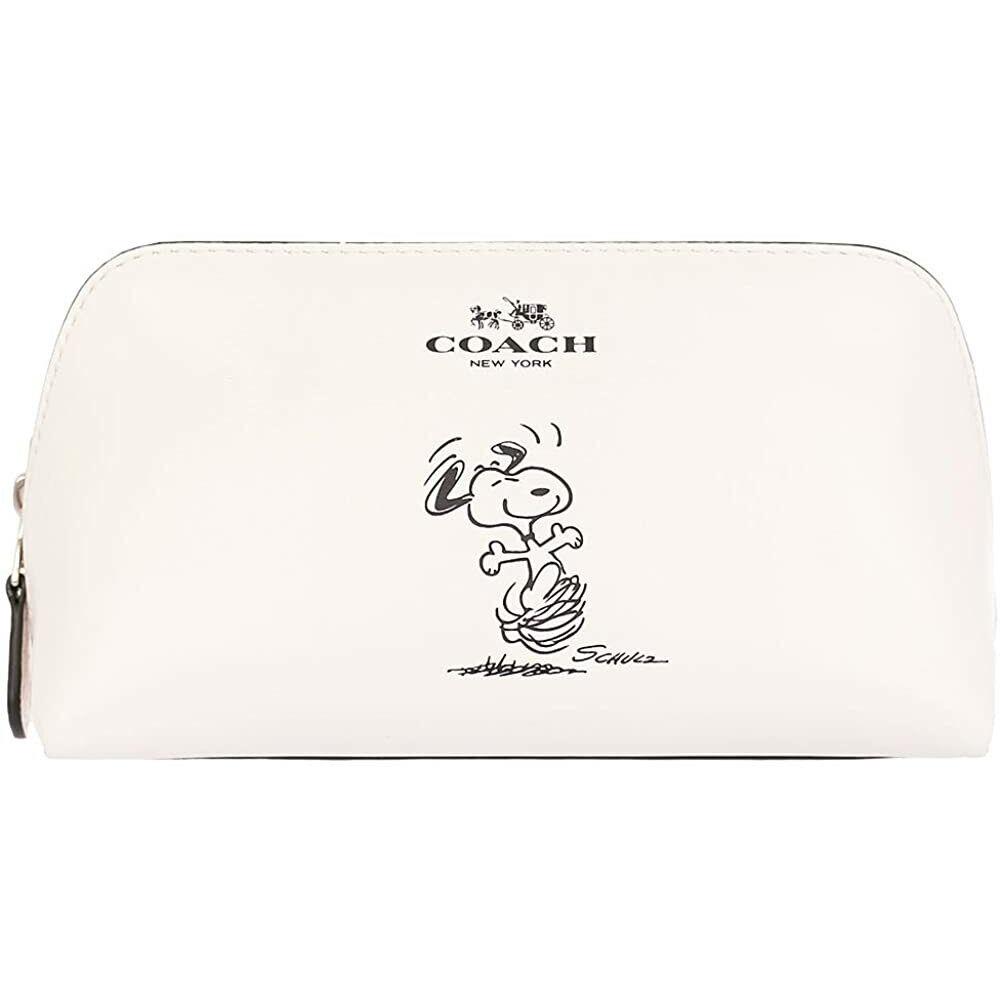 Coach F65208 X Peanuts Snoopy Sv/chalk Cosmetic Case in Calf Leather