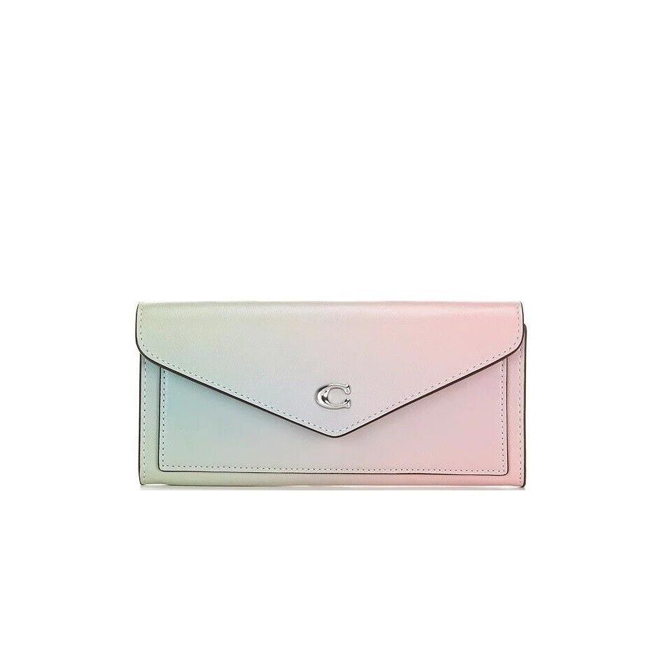 Coach Women`s Ombre Leather Wyn Soft Wallet Pale Pistachio/multi One Size