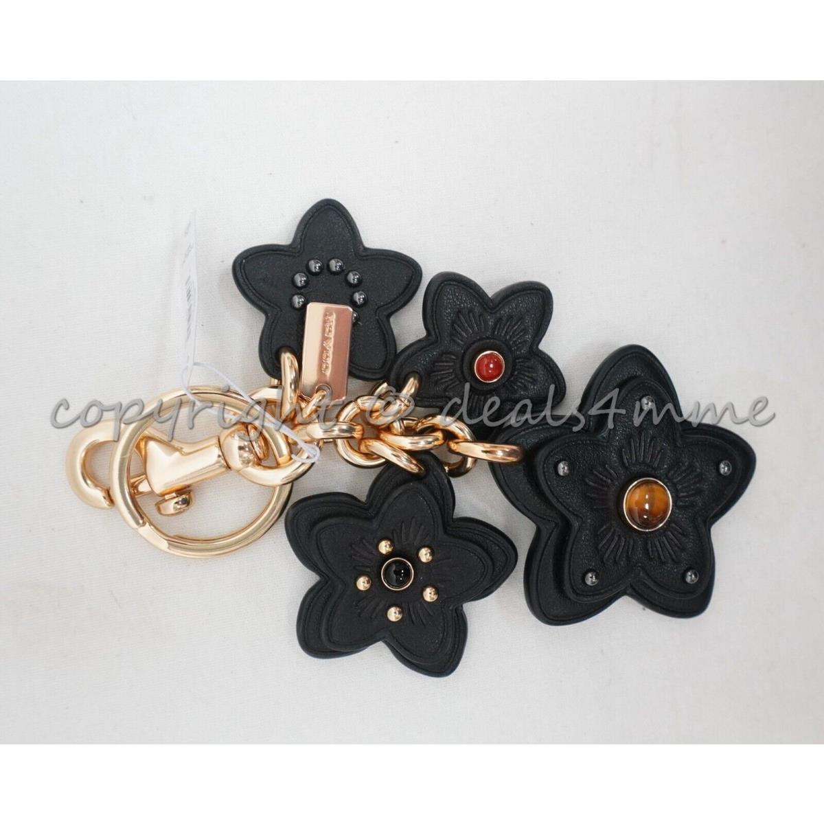 Coach 5136 Wildflower Mix Bag Charm in Black