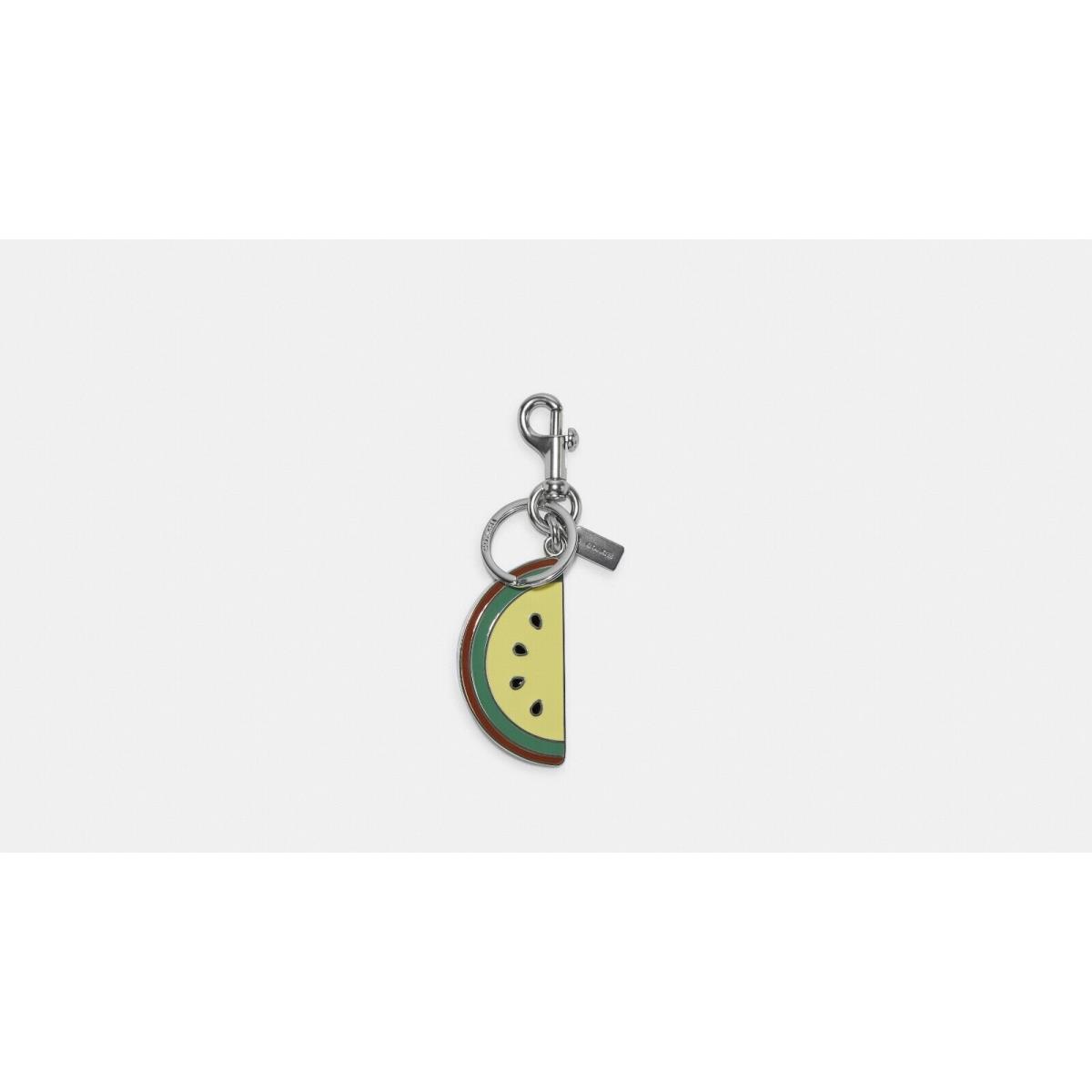 Coach Gold Yellow Green Melon Slice Key Fob Bag Charm
