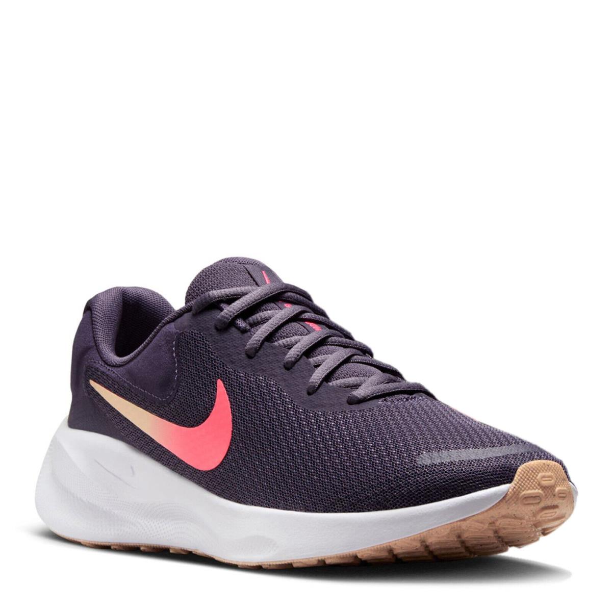 Women`s Nike Revolution 7 Running Shoe FB2208-500 Dark Raisin/crimson Tint-whit - DARK RAISIN/CRIMSON TINT-WHITE-HOT PUNCH