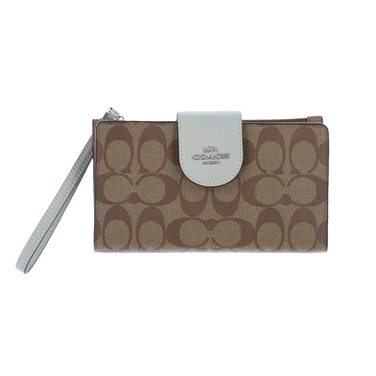 Coach Tech Wallet In Colorblock Signature Canvas Phone Credit Card Holder Clutch