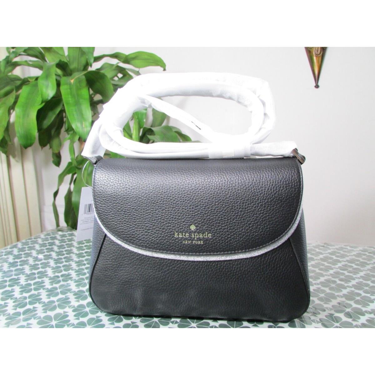 Kate Spade Leather Monica Flap Crossbody KC465 Black or Quill Grey