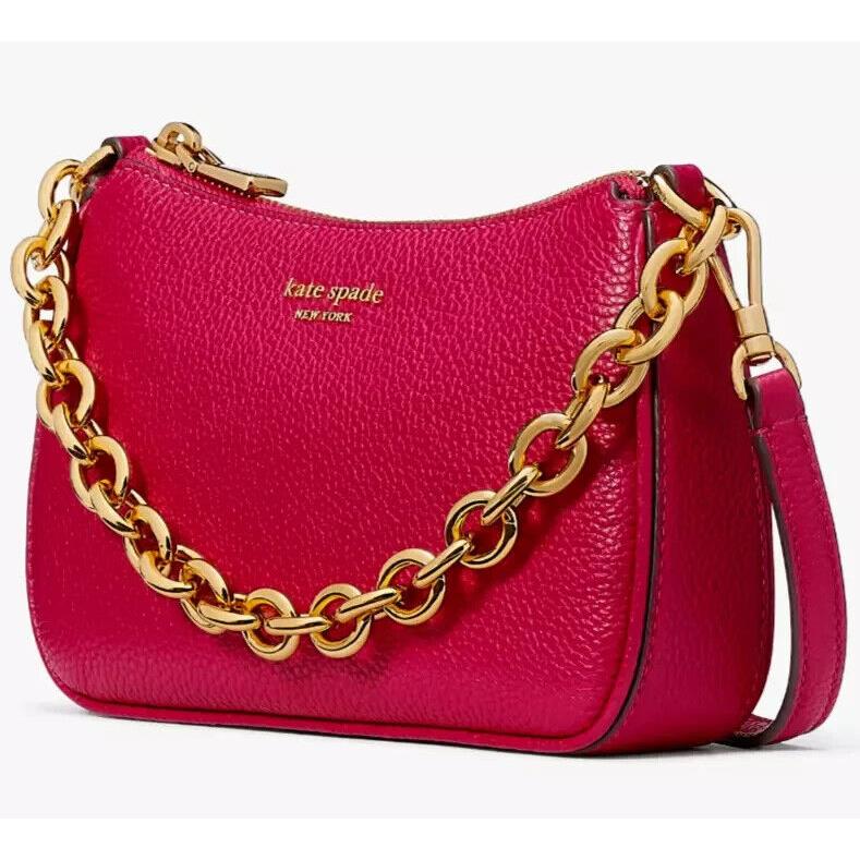 Kate Spade Jolie Convertible Red Leather Crossbody Bag KD908 Purse