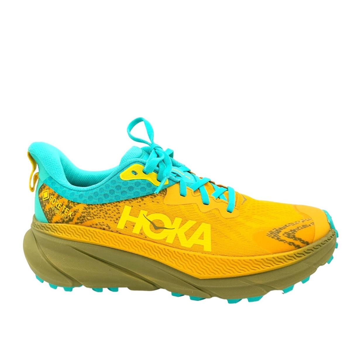 Hoka Challenger 7 Gtx Trail Running Shoes Mens 9 Golden Yellow Avocado