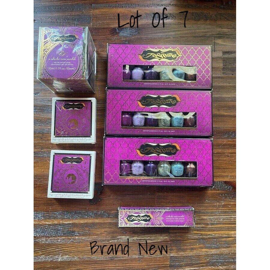 Disney Sephora Jasmine Eyeshadow Palette Nail Polish Set Perfume X 7 Lot