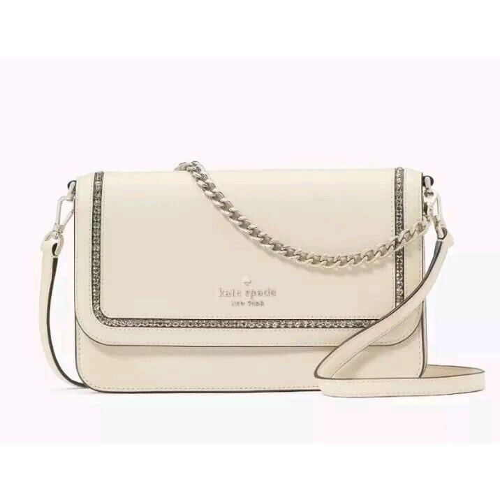 Kate Spade Madison Crystal Willow Medium Flap Convertible Crossbody