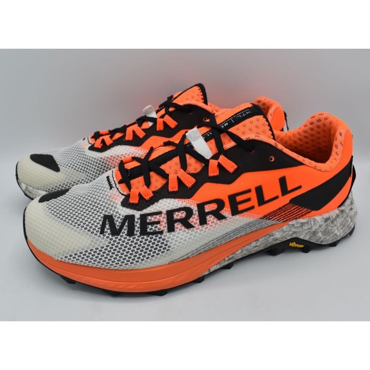 Merrell Mens Size 11.5 Mtl Long Sky 2 White Orange Hiking Shoes Sneakers