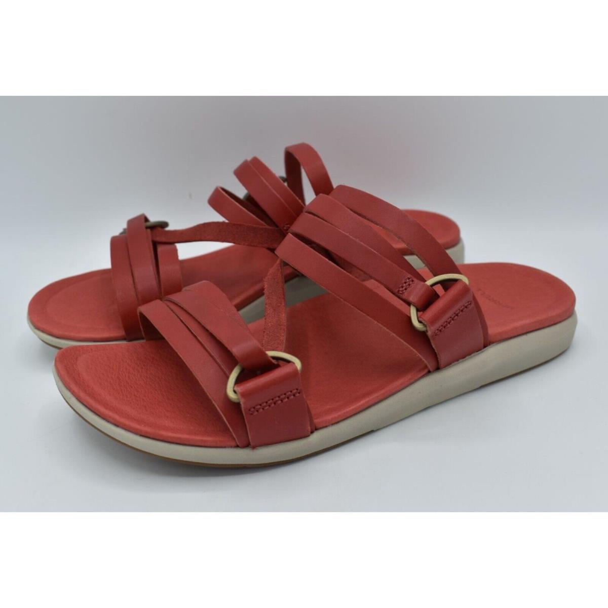 Merrell Womens Size 9 Kalari Shaw Red Leather Slide Sandals Shoes