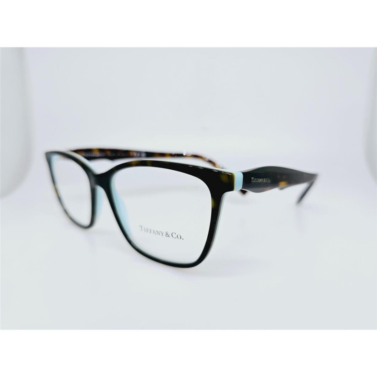 Tiffany CO Prescription TF2175 8134 54MM Havana ON Tiffany Blue Frame W/ Clear