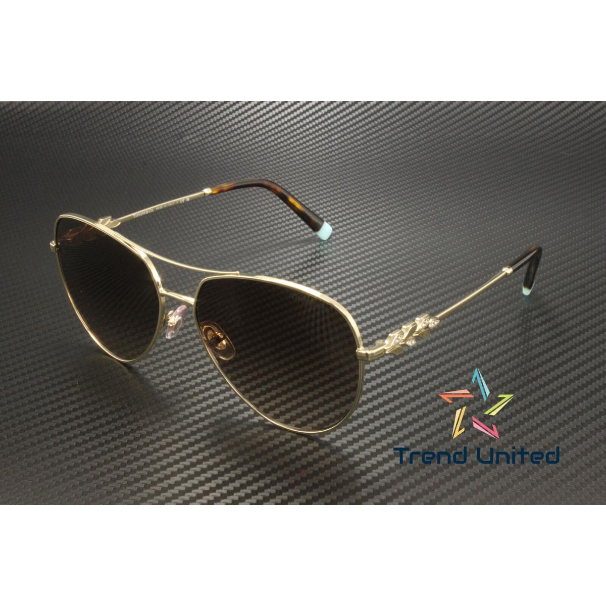 Tiffany Co. TF3083B 60213B Pale Gold Brown Gradient 59 mm Women`s Sunglasses