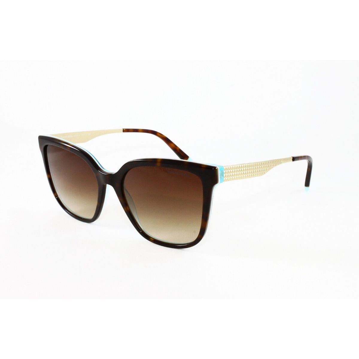 Tiffany Sunglasses Women`s Square TF4165 82753B Havana White Blue 54mm