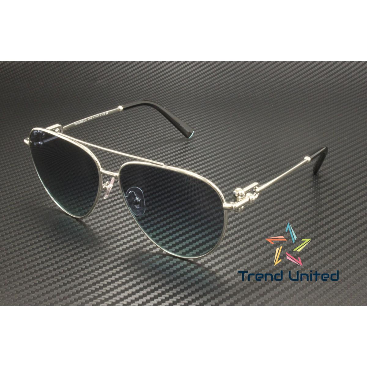 Tiffany TF3092 60019S Silver Azure Gradient Blue 59 mm Women`s Sunglasses