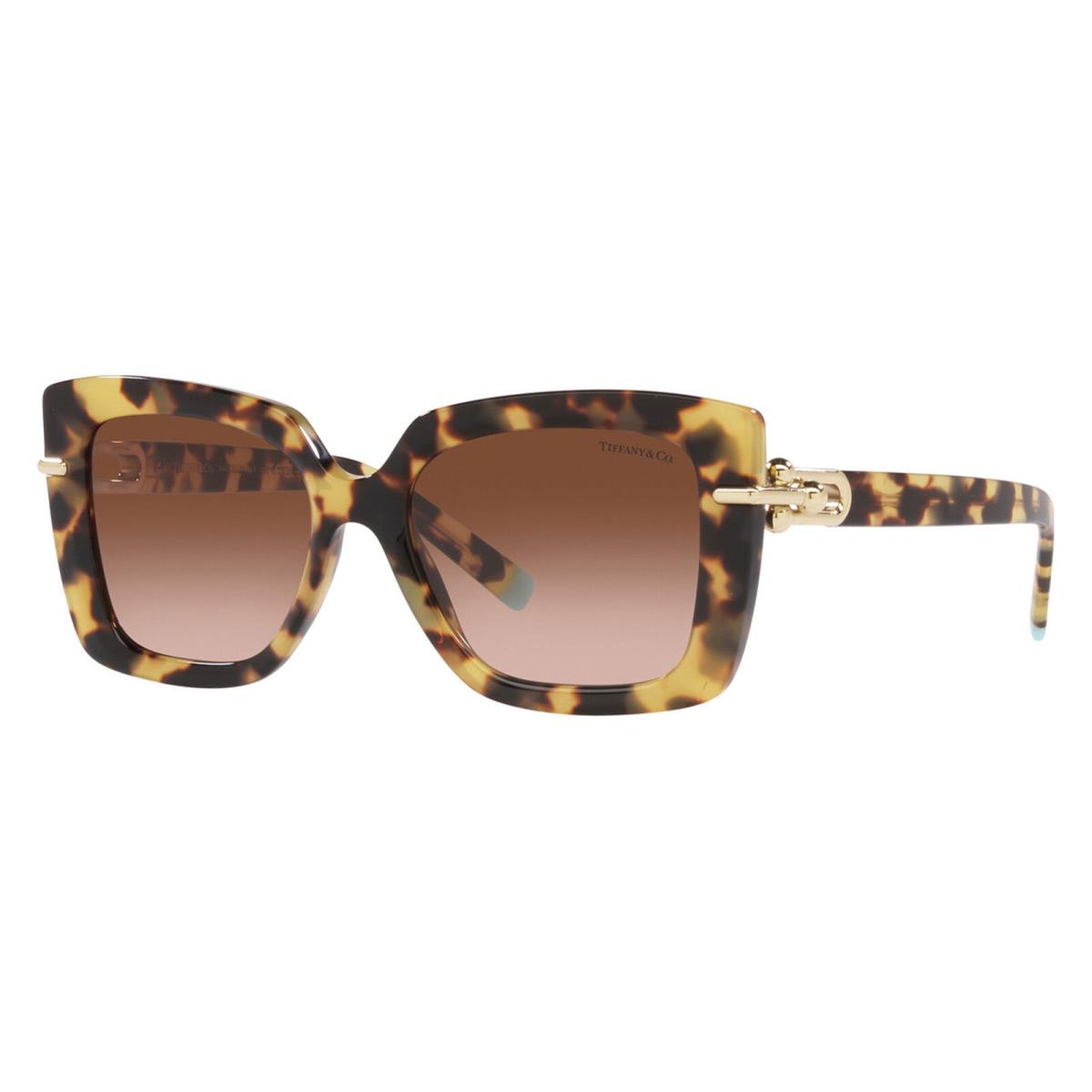 Tiffany Co Hardwear Women`s Yellow Havana Sunglasses - TF4199-80643B-53 Italy