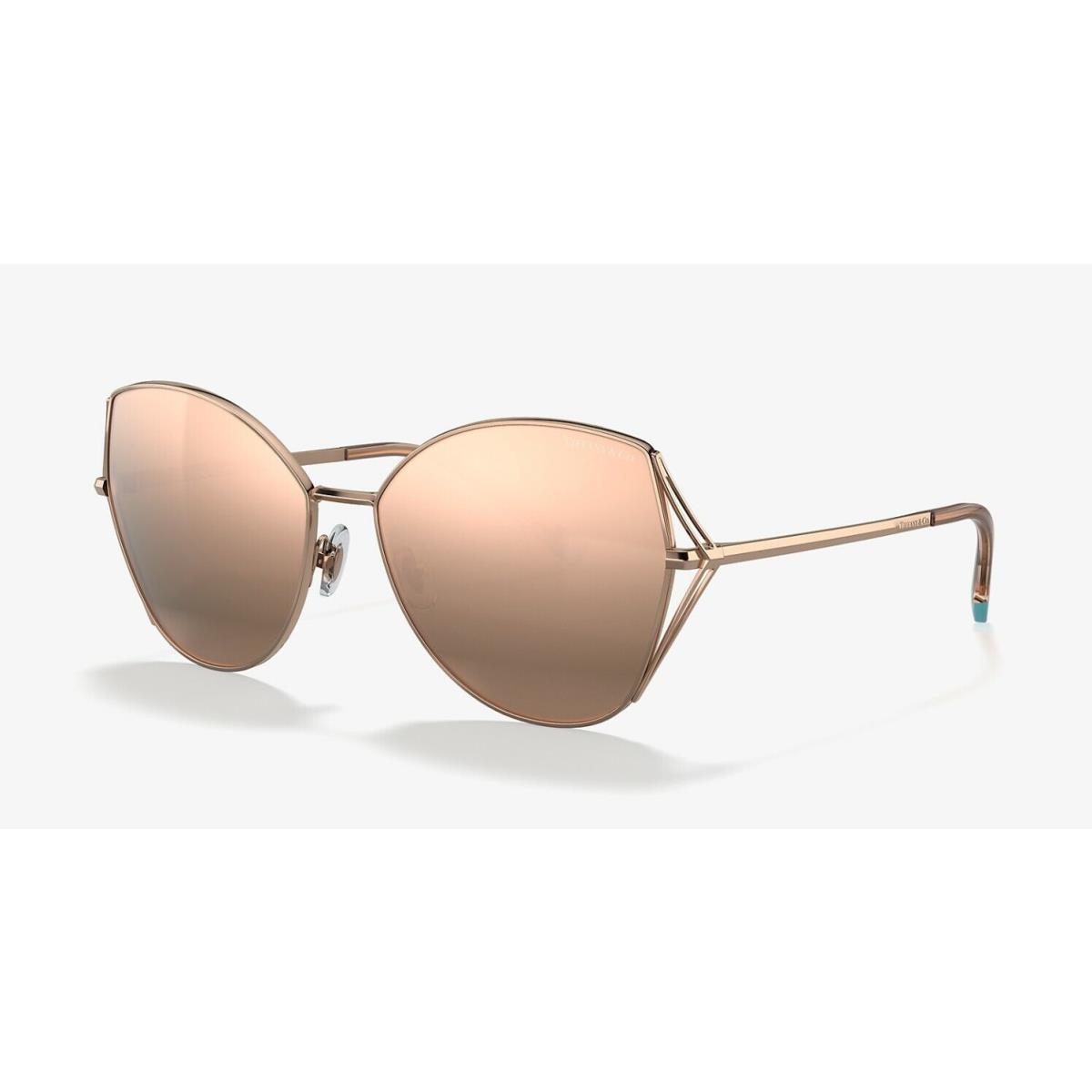 Tiffany Wheat Leaf TF 3072 Rose Gold/rose Gold Mirrored 6139/0W Sunglasses