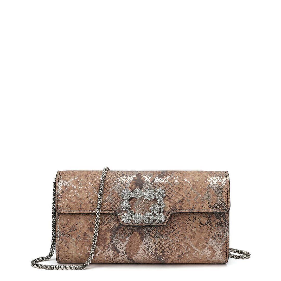 Tiffany Fred Paris Snake-embossed Leather Clutch Women`s