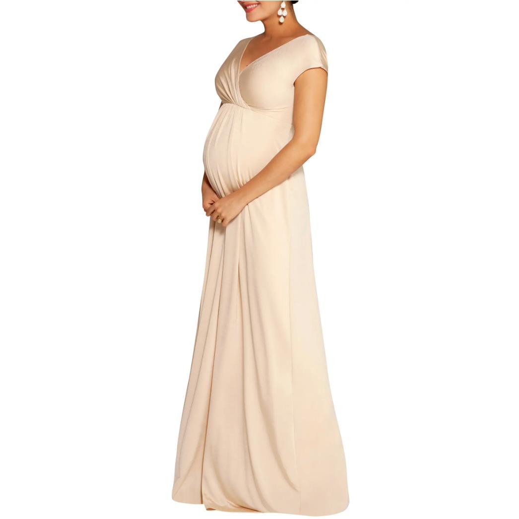 Tiffany Rose Women`s Francesca Maternity/nursing Maxi Dress 18-20 Champagne