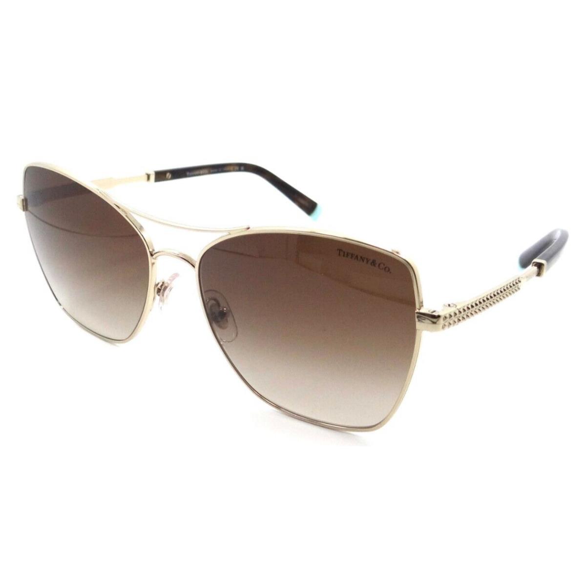 Tiffany Co Sunglasses TF 3084 60213B 59-16-145 Pale Gold / Brown Gradient