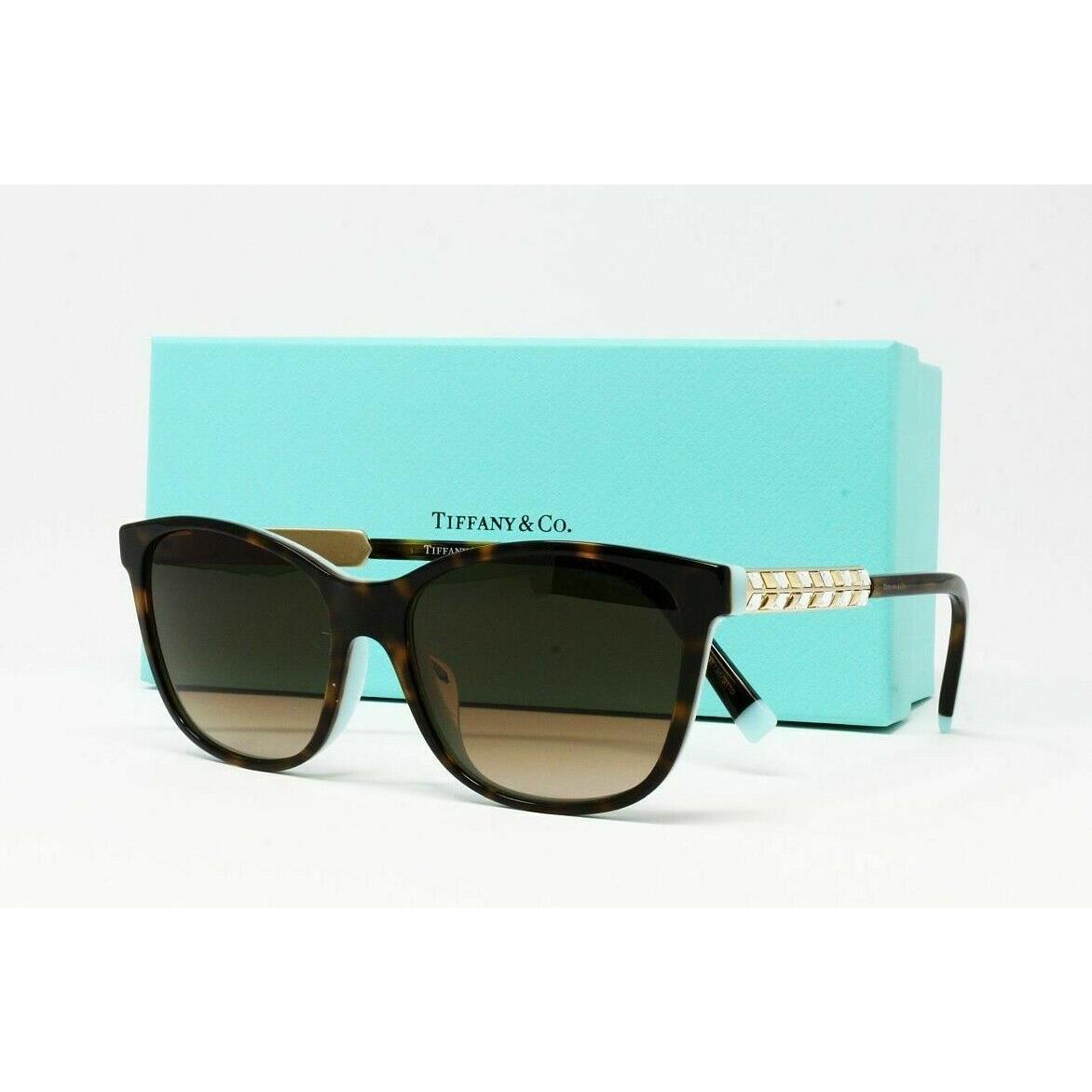 Tiffany TF4174BF 81343B Havana on Tiffany Blue 56mm Women`s Sunglasses