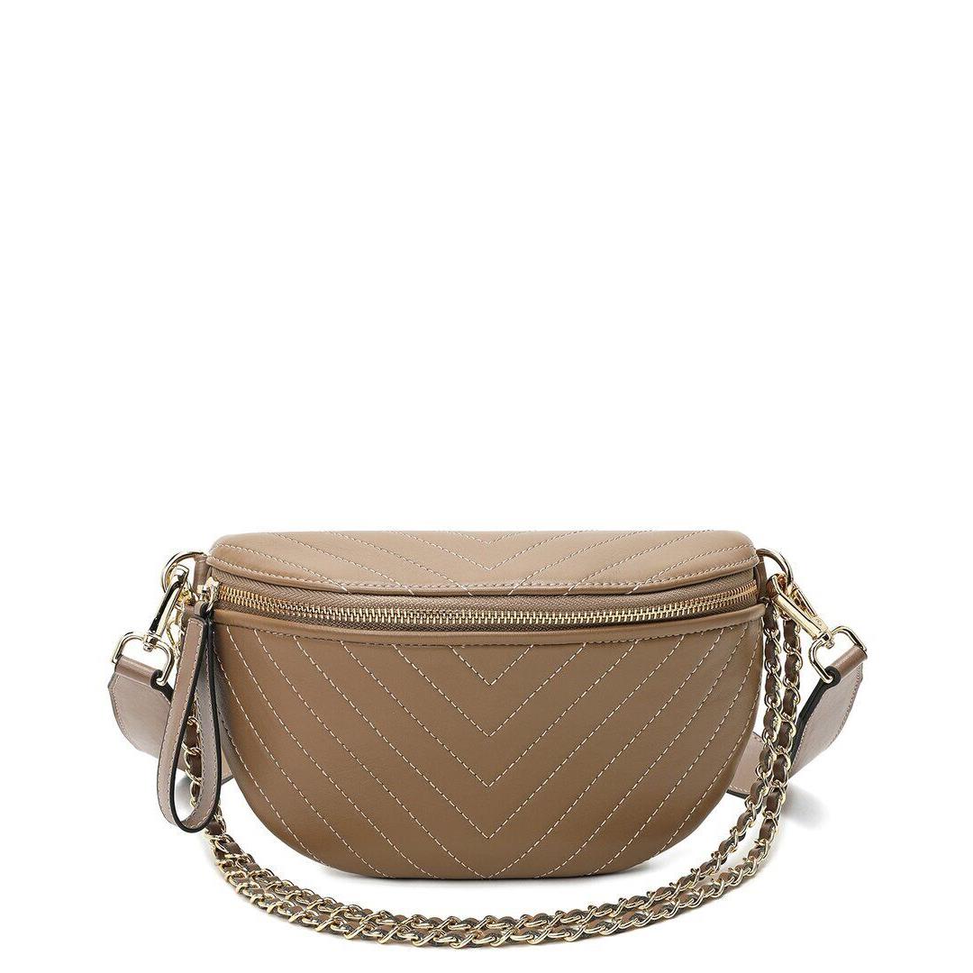 Tiffany Fred Paris V-shape Quilted Leather Fanny Pack Women`s