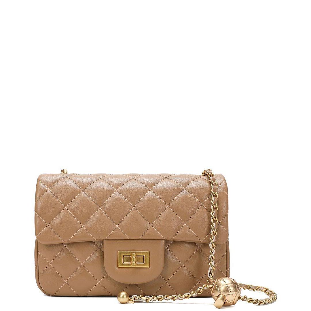 Tiffany Fred Paris Quilted Leather Crossbody Women`s Brown