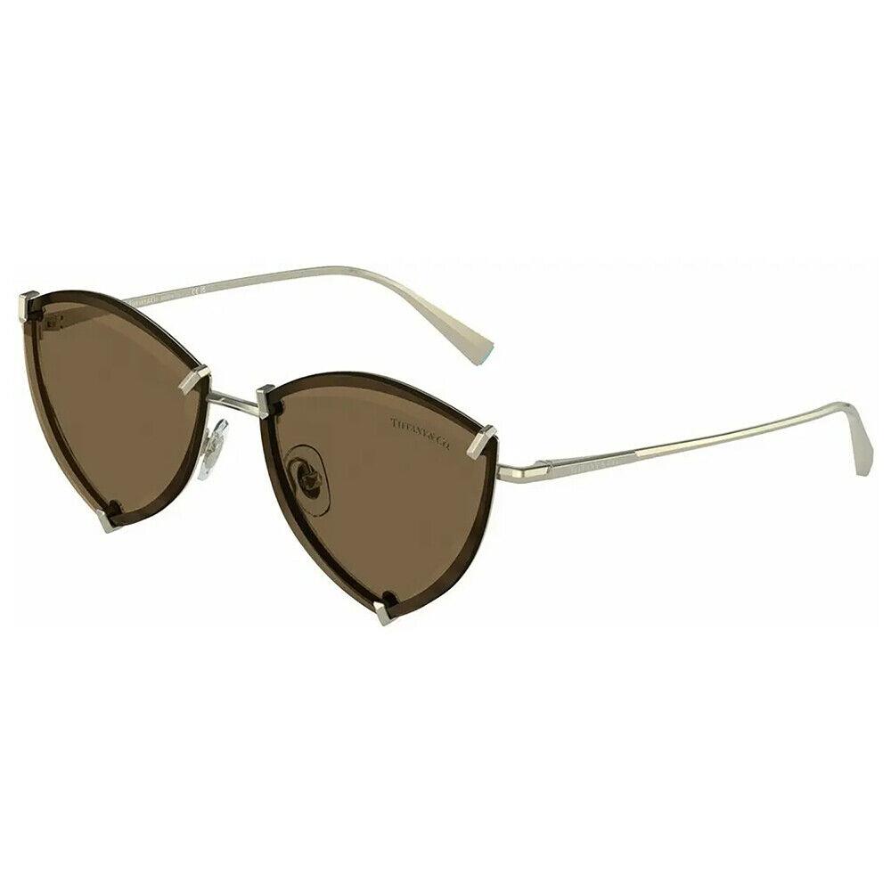 Tiffany Co. TF 3090 602173 Pale Gold Metal Fashion Sunglasses Brown Lens