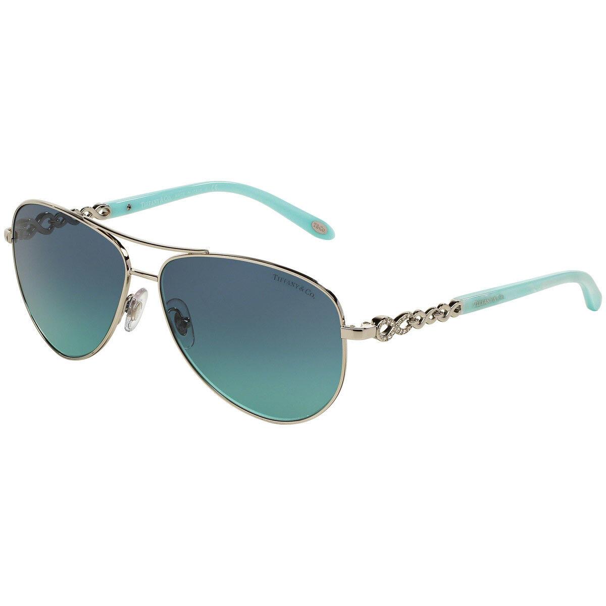 Tiffany Co. Infinity Silver Aviator Sunglass TF 3049B 60019S