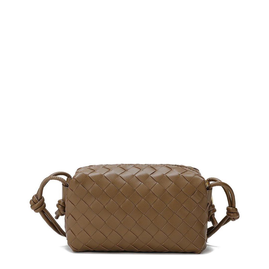 Tiffany Fred Paris Woven Leather Crossbody Women`s Brown