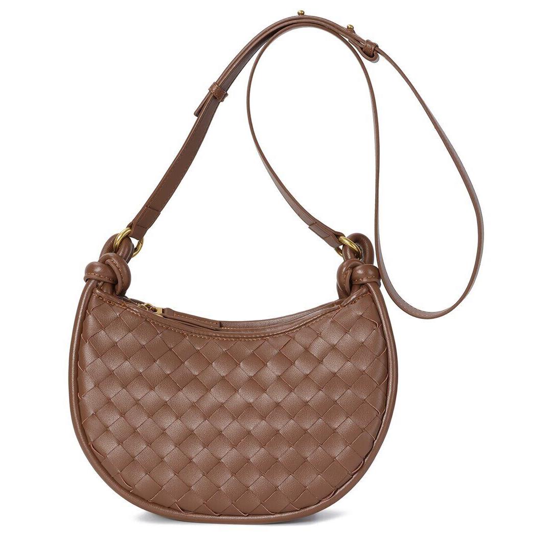 Tiffany Fred Paris Hand-woven Leather Messenger Bag Women`s