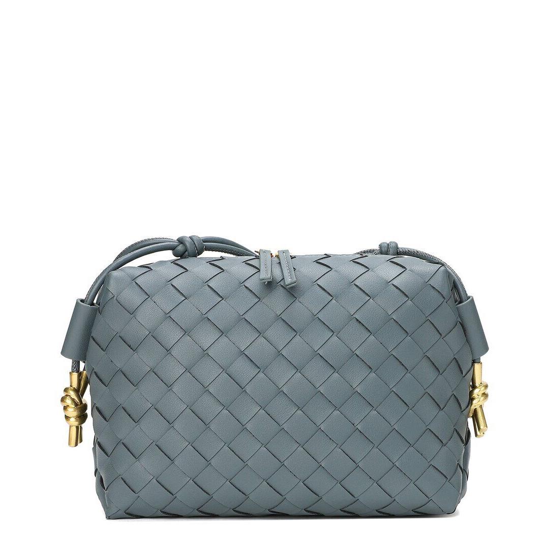 Tiffany Fred Paris Woven Leather Crossbody Women`s