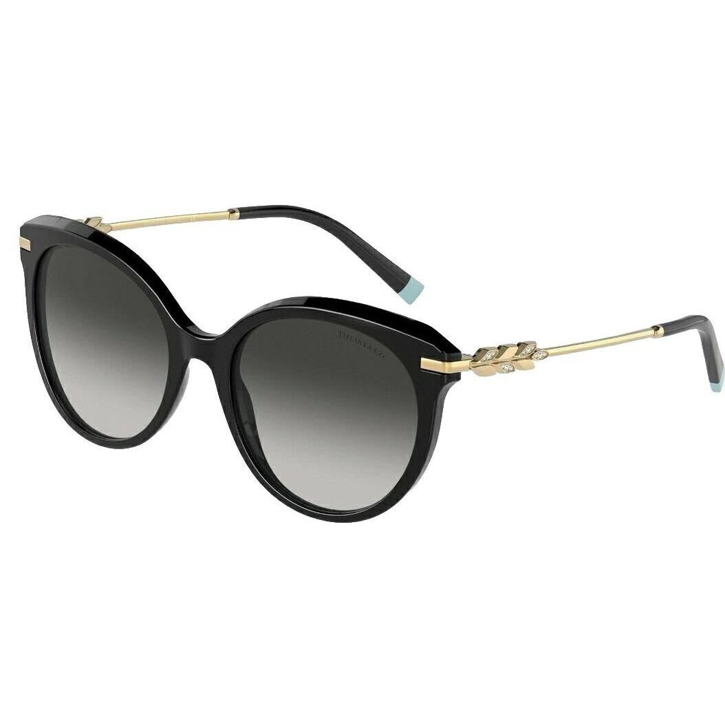 Tiffany Co. TF4189B 8344/3C Black Gold with Crystals Woman`s Sunglasses 55 mm