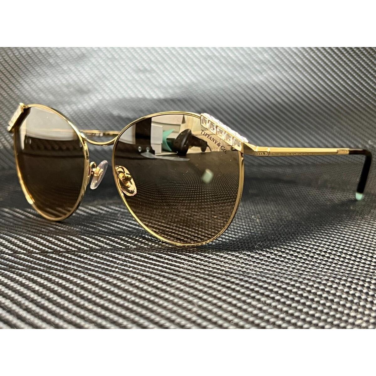 Tiffany TF3073B 60213B Pale Gold Brown Grad Mirror Women`s Sunglasses 59 mm