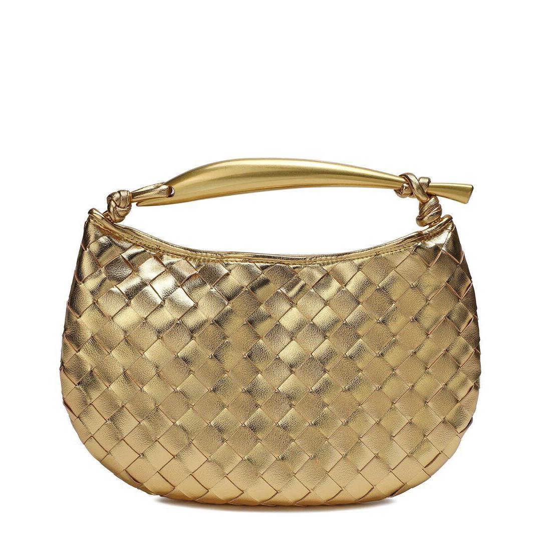 Tiffany Fred Paris Woven Leather Top Handle Clutch Women`s